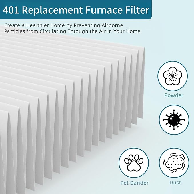 3-Pack 401 Replacement Filter Compatible with 2400, Space-Gard 2400 Whole-House Air Purifier, MERV-10 Furnace