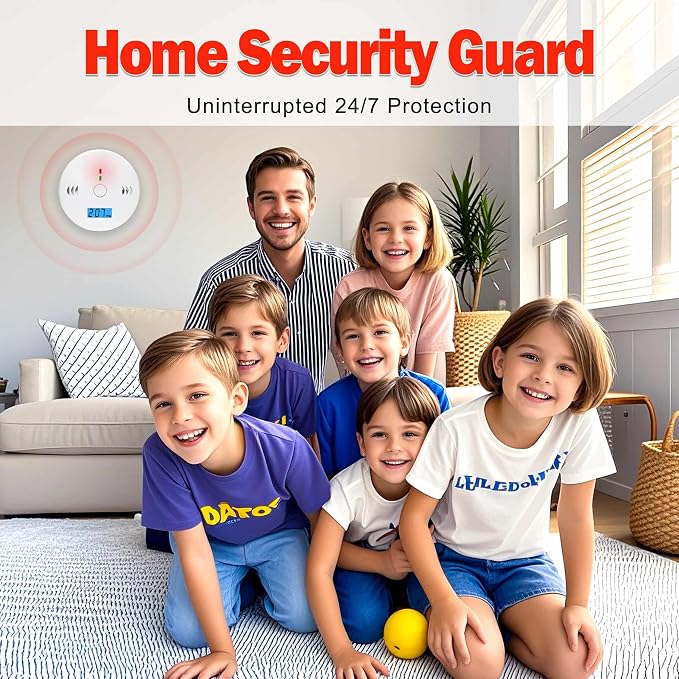 3 Pack Carbon Monoxide detectors, co Detector, Carbon Monoxide Alarm Detector Battery Powered with LCD Display, alternate