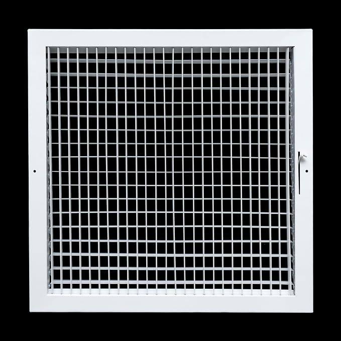 3 Pack] Fits 18x18 Duct Opening Steel Adjustable Air Supply Grille by | Register Vent Cover Grill for Sidewall and Ceiling |