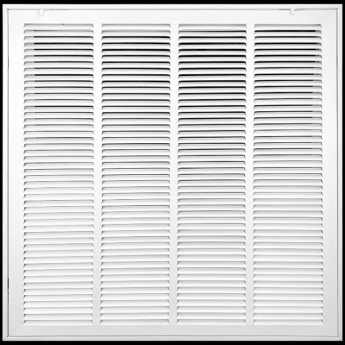 3 Pack] Fits 20x20 Duct Opening | Steel Return Air Filter Grille by [Removable Door] for 1-inch Filters | Vent Cover Grill