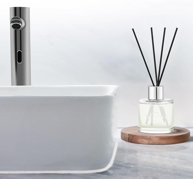 3 Pack Fragrance Diffuser, 50ML Clean Linen Cotton Citrus Aromatherapy Set with 12 Black Fiber Sticks,Air Freshener for
