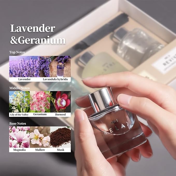 3 Pack Fragrance Diffuser, 50ML Lavender Geranium Jasmine White Tea Lemongrass Ginger Aromatherapy Diffuser Set with 12 Black
