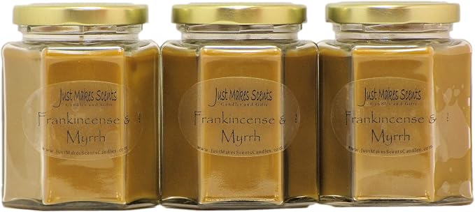 3 Pack - Frankincense & Myrrh Scented Blended Soy Candle (8 oz) 3 Pack 8 oz, product image
