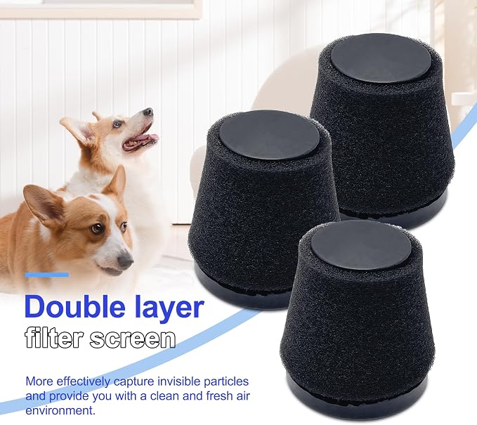 3 Pack Handheld Vacuum Cleaner Filter Compatible with Scorpion Handheld Vacuum Cleaner Style F117, Compare to Part