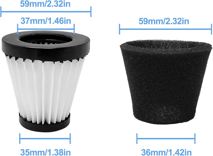3 Pack Handheld Vacuum Cleaner Filter Compatible with Scorpion Handheld Vacuum Cleaner Style F117, Compare to Part