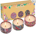 3 Pack Home Scented Candles - Strong Lavender, Vanilla & Rose Candle, 2.5 Oz, 100% Soy, made from natural materials, product