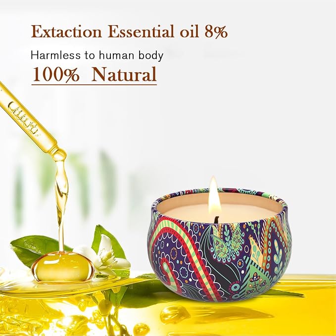 3 Pack Home Scented Candles - Strong Lavender, Vanilla & Rose Candle, 2.5 Oz, 100% Soy, made from natural materials