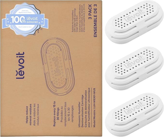 3-Pack Humidifier Demineralization Cartridge, Compatible with All Top Fill Humidifiers, product image