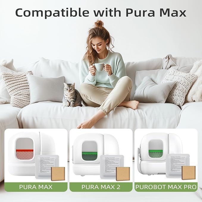 3 Pack Smelling Fresh with N50 Odor Eliminator Exclusive for Max Automatic Self-Cleaning Cat Litter Box, alternate