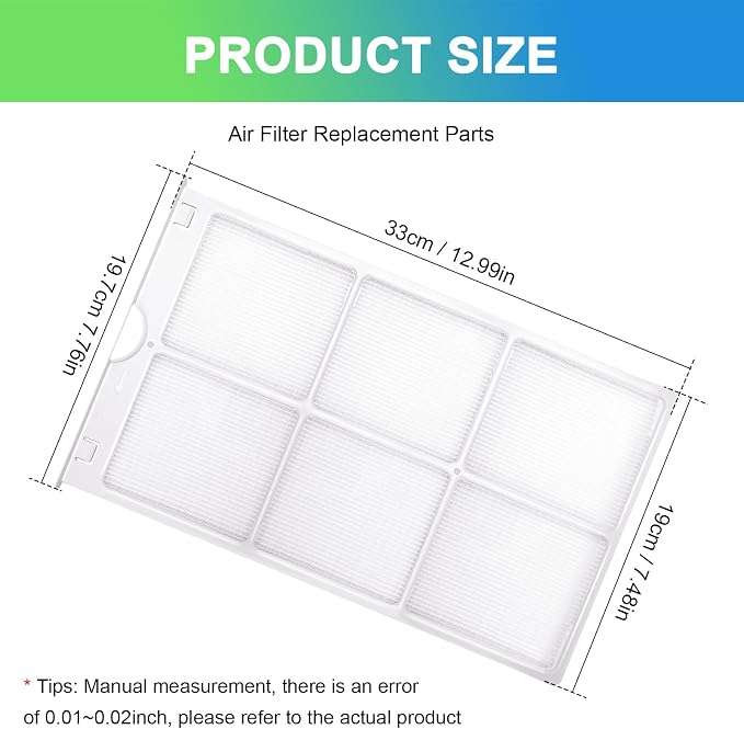 3 Pack WJ85X21746 GE Air Conditioner AC Air Filter Replacement Replaces AP6280063, 4588851, A0010209471, alternate view 3