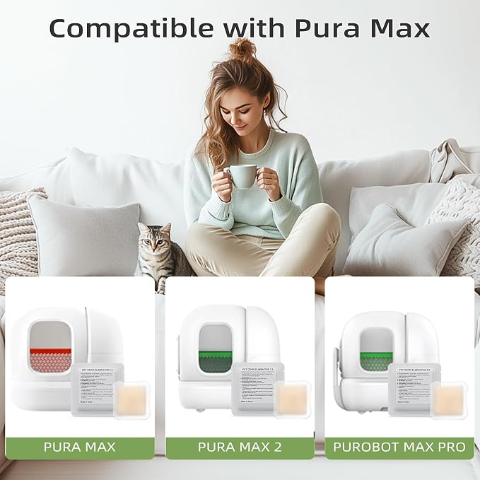 3 Packs Smelling Fresh with N50-2.0 Odor Eliminator Exclusive for Max Automatic Self-Cleaning Cat Litter, alternate view