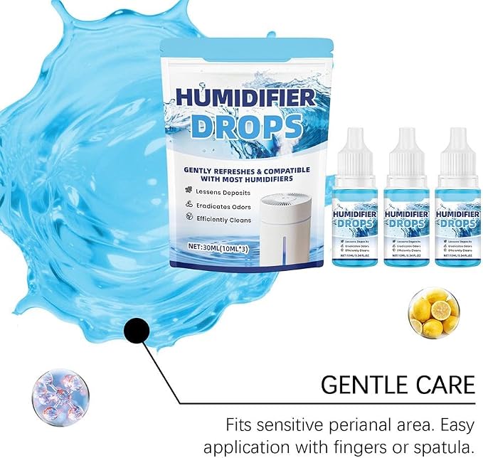 3 Pcs Humidifier Drops – Water Treatment Cleaner for Mineral Buildup & Odor Removal, 30ml (3 x 10ml Bottles), alternate