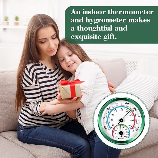 3 Pcs Indoor Outdoor Thermometer 2 in 1 Mini Home Temperature Humidity Hygrometer Monitor Gauge for Home Offices Wall