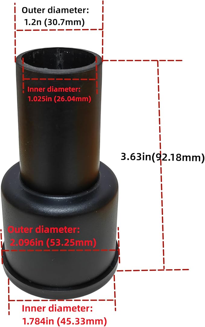 3 Piece Vacuum Adapter Combo Kit Fits Wet Dry Vacuum Cleaners Connector Accessory, Includes a 2-1/2 in. to 1-7/8 in.