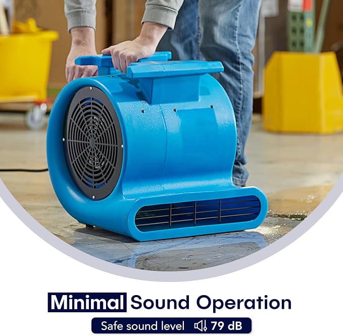 3-Speed Air Mover 1HP 4000+ CFM Monster Floor Blower Carpet Dryers Janitoral Floor Dryer, alternate view 4
