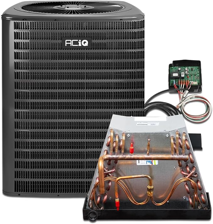 3 Ton 13.4+ SEER2 Central Air Conditioner Split System & Mobile Home Coil - R32 Single Stage | 36000 BTU Energy Efficient AC