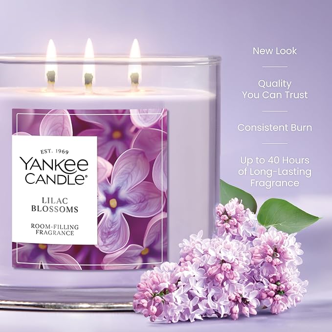 3-Wick Candle Jar, Lilac Blossoms, Scented Candle, 14.5 oz, Plant Wax Blend, Up to 40 Hours Burn Time, Gift, alternate