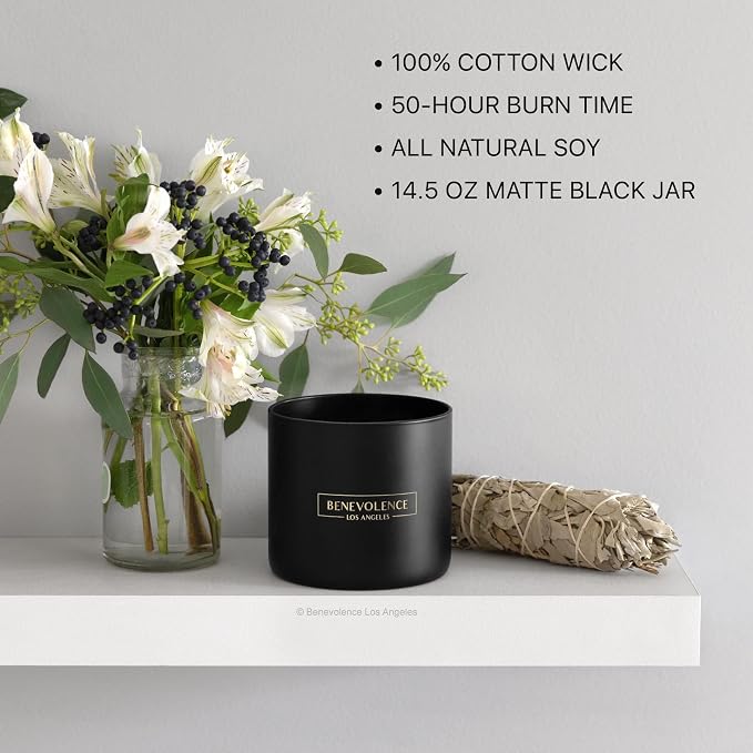 3 Wick Candle, Rose & Sandalwood Large Scented Candle | Soy Candles | Gifts for Women and Men | Home Fragrance | Aromatherapy