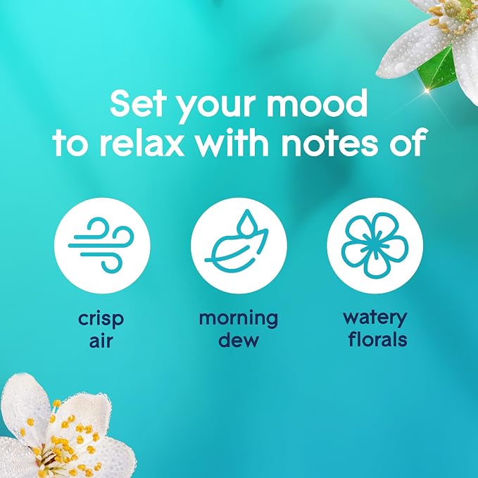 3-Wick Scented Candle Jar, Dewdrop Petals, Air Freshener Infused with Essential Oils, 6.8 Oz, 3 Count, alternate product view