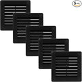 3" x 3" Inch (Opening Dimensions) - Pack of 5 - Plastic Black Soffit Vent Cover - Flat Square Air Vent Grille