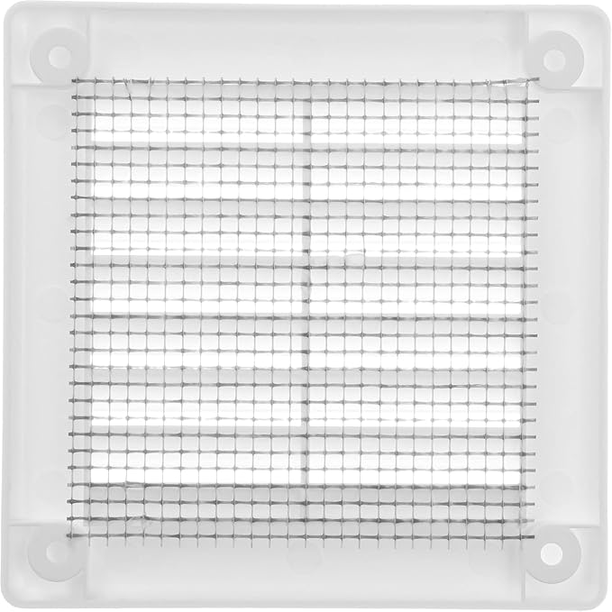 3" x 3" White Plastic Soffit Vent Cover - 2 Pack - Durable Flat Square Air Vent Grille with Built-in Mesh –, alternate view 7