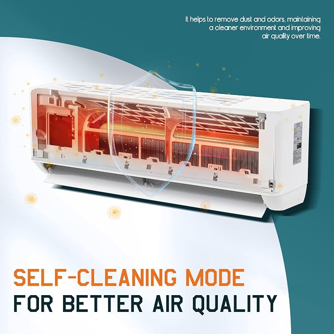 3 Zone Mini Split AC System, 9K+12K+12K BTU, Three Zone Mini Split Air Conditioner with WiFi Control, Cools Up to 1500 Sq.Ft