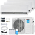 3 Zone Mini Split AC System, 9K+9K+9K BTU, Three Zone Mini Split Air Conditioner with WiFi Control, Cools Up to 1200 Sq.Ft