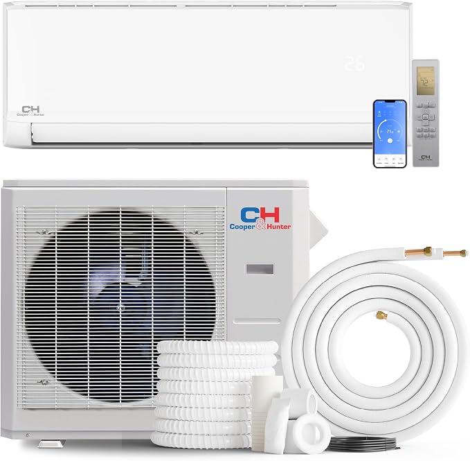 30,000 BTU Ductless Mini Split Air Conditioner & Heat Pump – 22.3 SEER2 – 16FT Installation Kit Included – 230V Inverter