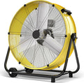 30 Inch High Velocity Floor Fan, 14000CFM Heavy Duty Industrial Drum Fan with 3 Speeds, 360° Tilt Metal Garage Fan with