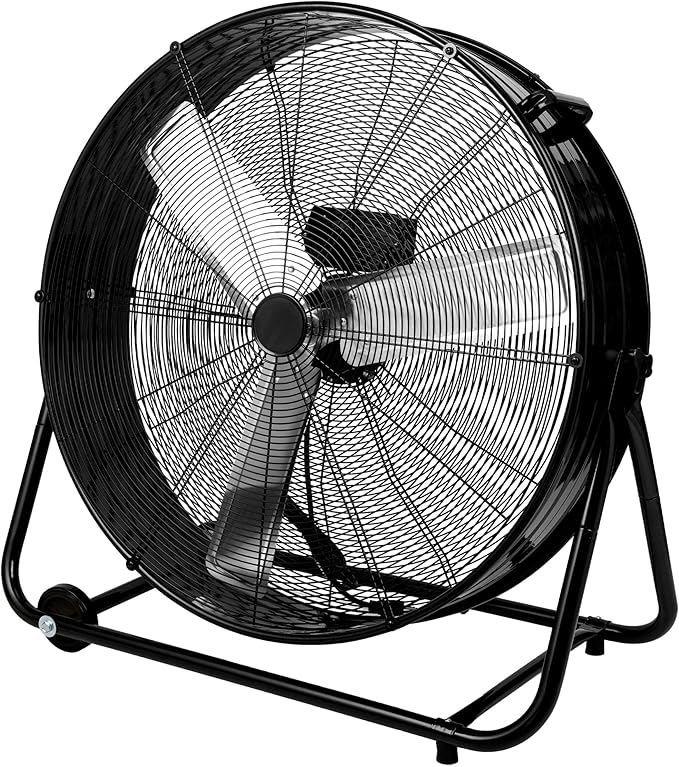 30 Inch High Velocity Heavy Duty Large Industrial Fan with 11000CFM, Floor Fan with High Medium and Low 3 Wind Speed