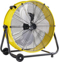 30 Inch Industrial Floor Fan, High Velocity 3-Speed Drum Fan with Wheels, Heavy Duty Metal Shop Fan for Warehouse, Workshop