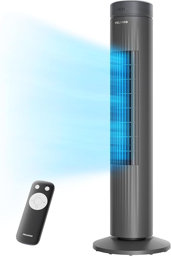 30-Inch Oscillating Tower Fan for Bedroom – 3 Speed, 37dB Quiet Tower Fan with Remote Control and 7-Hour Timer – ETL