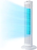 30 Inch Oscillating Tower Fan with 3 Speed Settings and Auto-off Timer, Standing Fan PFT28A2BWW, White, product image