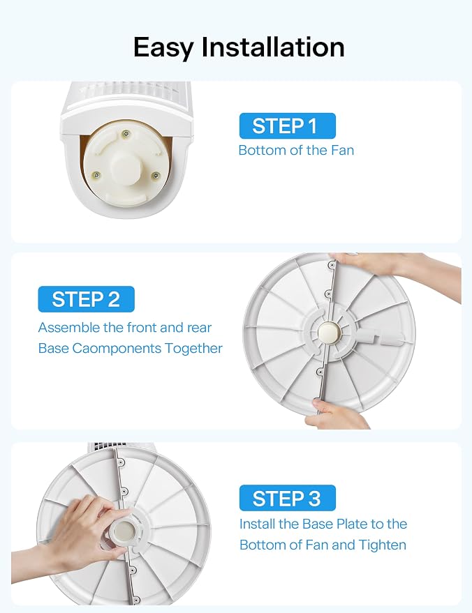 30 Inch Oscillating Tower Fan with 3 Speed Settings and Auto-off Timer, Standing Fan PFT28A2BWW, White, alternate product