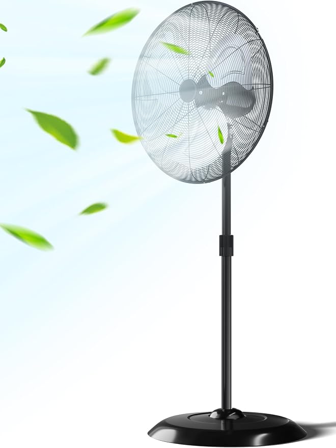 30” Outdoor Oscillating Pedestal With Energy-Saving Motor,9600 CFM High-Velocity Industrial Stand Fan, product image