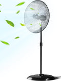30” Outdoor Oscillating Pedestal With Energy-Saving Motor,9600 CFM High-Velocity Industrial Stand Fan, product image