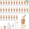 30 Pack Car Air Freshener Diffuser with Vent Clip Empty Car Diffuser Bottles for Essential Oil Perfume Glass Bottle with