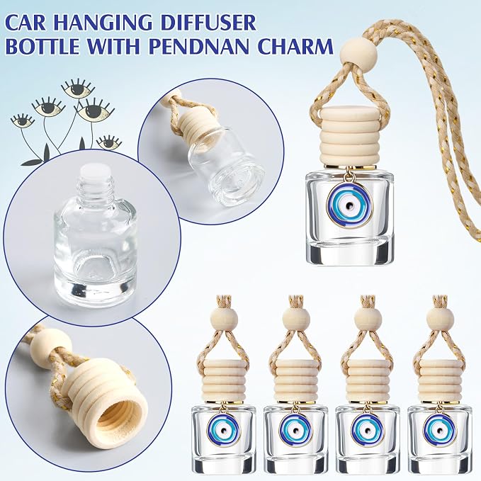30 Pack Employee Appreciation Gift Hanging Car Air Freshener Diffuser Bottles Empty Bulk Essential Oil Perfume Car Diffuser