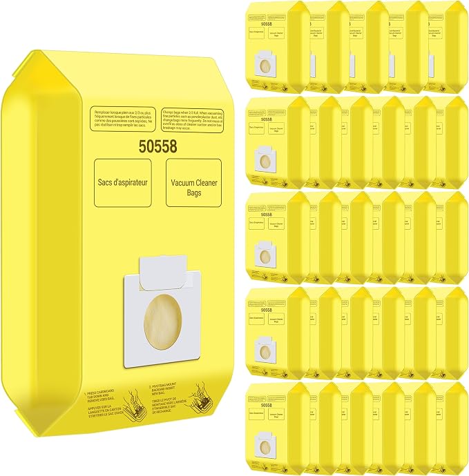 30 Pack Vacuum Cleaner Bags Fit for Canister Type C/Q 5055 50555 50557 50558 and Pana·sonic Type C-5 C-18, 200