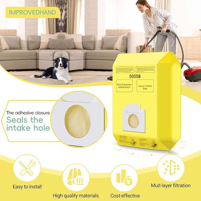 30 Pack Vacuum Cleaner Bags Fit for Canister Type C/Q 5055 50555 50557 50558 and Pana·sonic Type C-5 C-18, 200