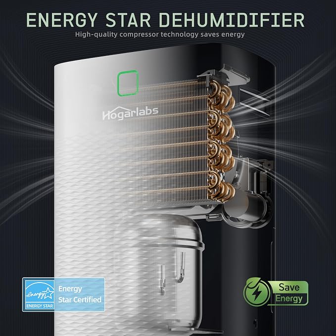 30 Pint Dehumidifiers for Home and Basements, with 3 Working Modes, Overflow Protection, and Auto Shut off Restart.