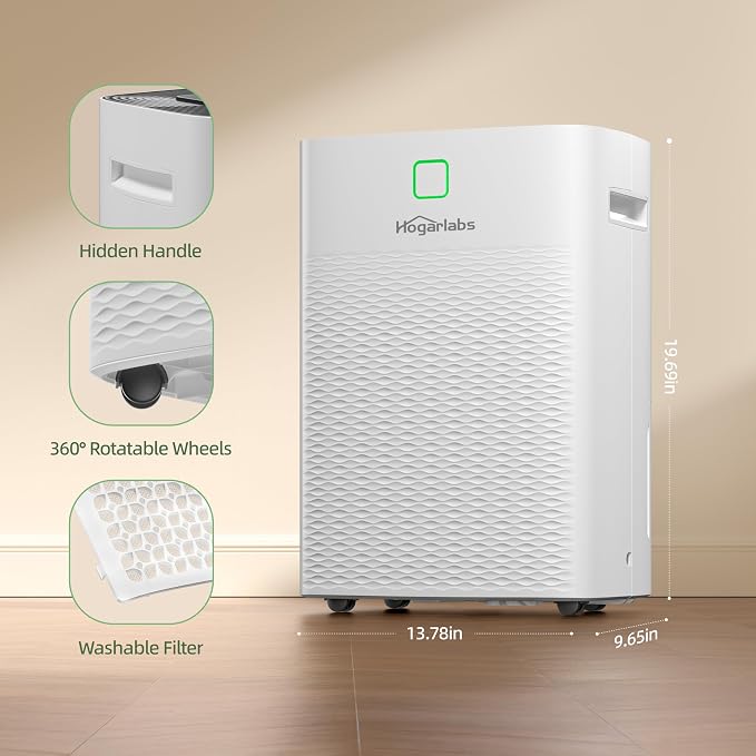 30 Pint Dehumidifiers for Home and Basements, with 3 Working Modes, Overflow Protection, and Auto Shut off Restart.