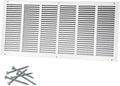 30"W x 12"H [Duct Opening Size] Steel Return Air Grille, Air Return Vent Cover for Ceiling and Sidewall - HVAC Air Vent