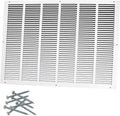 30"W x 20"H [Duct Opening Size] Steel Return Air Grille, Air Return Vent Cover for Ceiling and Sidewall - HVAC Air Vent