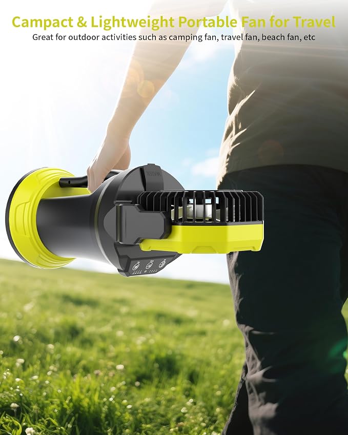 30000mAh Misting Fan Portable Battery Powered Fan with 2L Water Tank,Portable Mist Cooling Fans for Outdoor Camping Tent