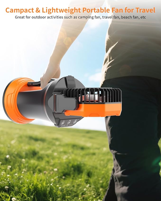 30000mAh Misting Fan Portable Battery Powered Fan with 2L Water Tank,Portable Mist Cooling Fans for Outdoor Camping Tent