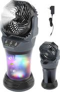 30000mAh Misting Fan Portable Battery Powered with 2L Water Tank-120°Auto Oscillating Floor Fan,4 Wind Speeds & Spray