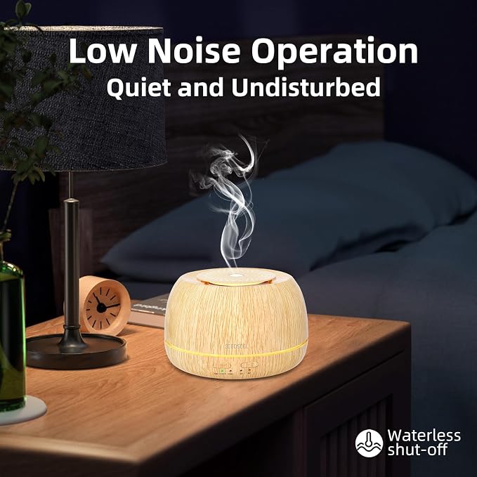 300ML Essential Oil Diffuser 8 Hours Run Time, Aromatherapy Diffuser with Remote Control,7-Color LED for Home, alternate