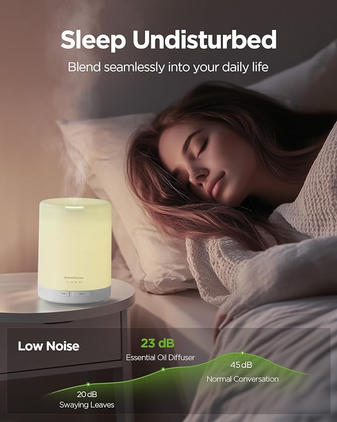 300ML Essential Oil Diffuser, Premium 5-in-1 Ultrasonic Aromatherapy Diffusers Scent Humidifier Aroma Diffuser Vaporizer