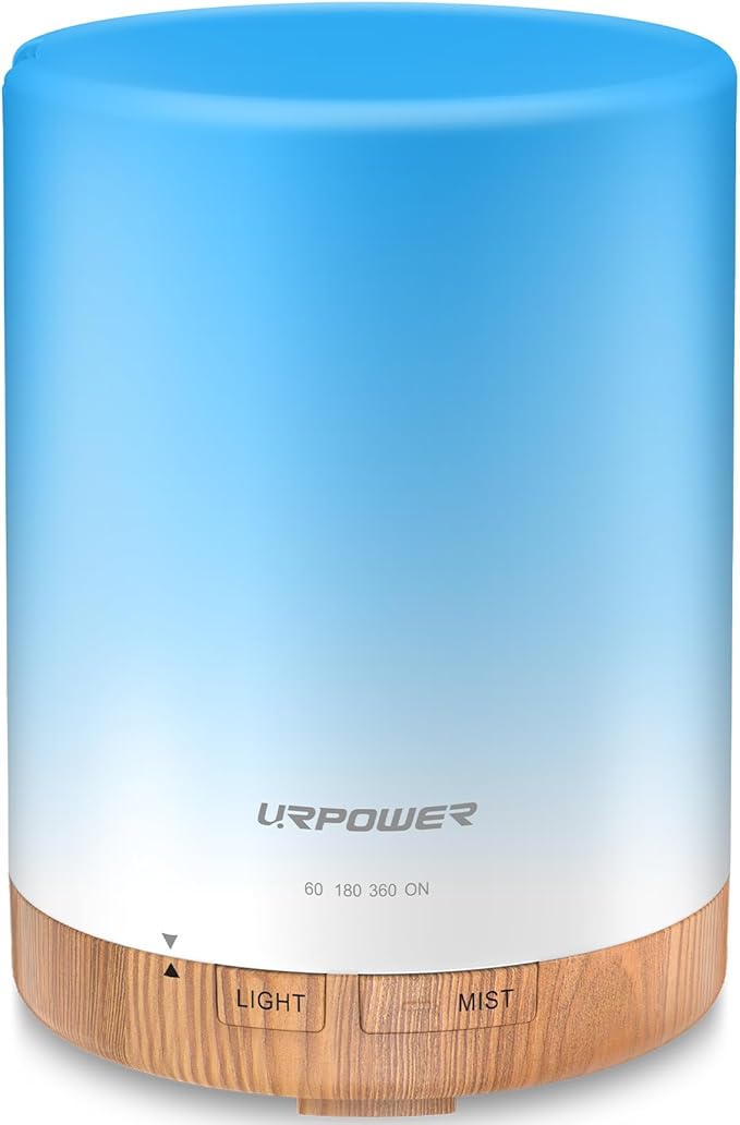 300ml Essential Oil Diffuser Ultrasonic Air Humidifier AUTO Shut Off Aromatherapy Scent Diffuser Night Light 7 Color Changing